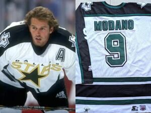 Mike MODANO #9 Dallas Stars 90s STARTER jersey XL white home NHL hockey vintage